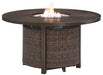 Paradise Trail - Medium Brown - Round Fire Pit Table - Simple Home Plus