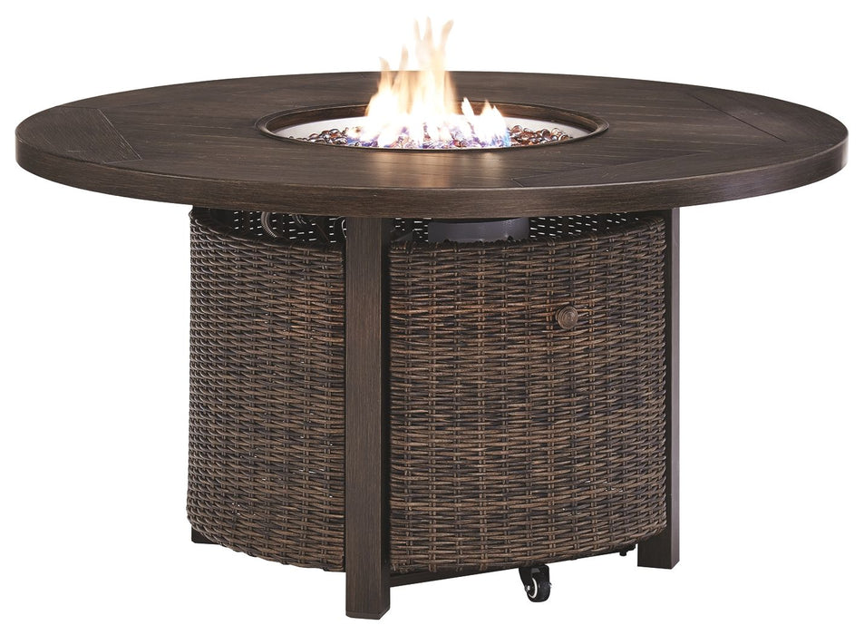 Paradise Trail - Medium Brown - Round Fire Pit Table - Simple Home Plus