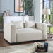 Alfie - Linen Textured Fabic Loveseat - Simple Home Plus