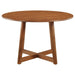 Dinah - Round Solid Wood Dining Table - Walnut - Simple Home Plus