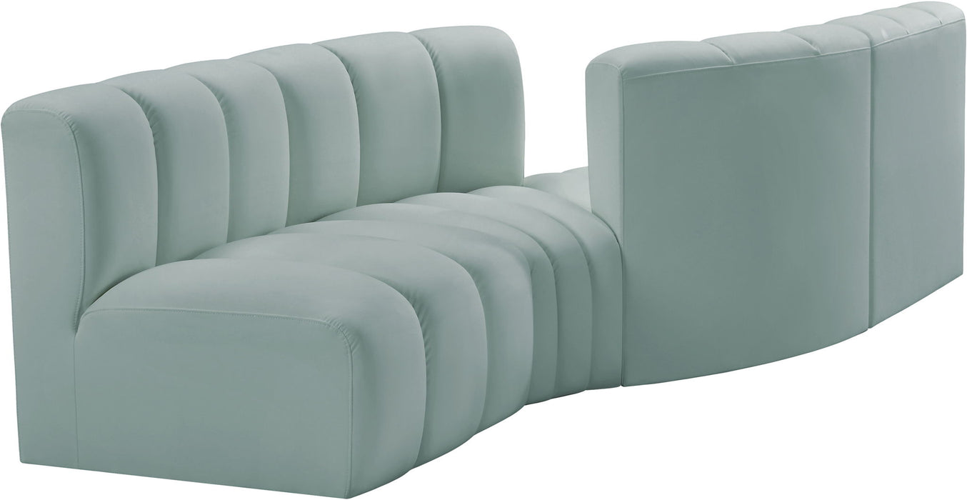 Arc - Faux Leather 4 Piece Sofa