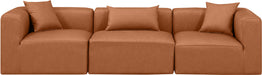 Cube - Modular 3 Piece Sofa - Cognac - Simple Home Plus