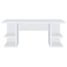Alice - 4-Shelf Engineered Wood Writing Desk - White - Simple Home Plus