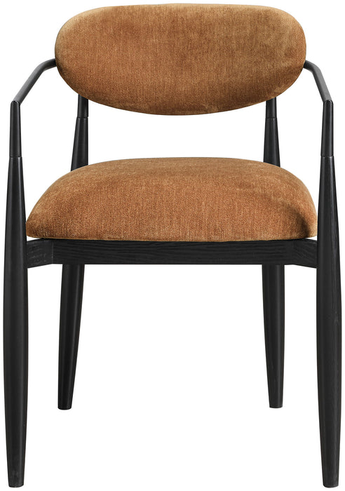 Riccio - Fabric Dining Arm Chair (Set of 2) - Black Frame - Simple Home Plus