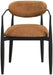 Riccio - Fabric Dining Arm Chair (Set of 2) - Black Frame - Simple Home Plus