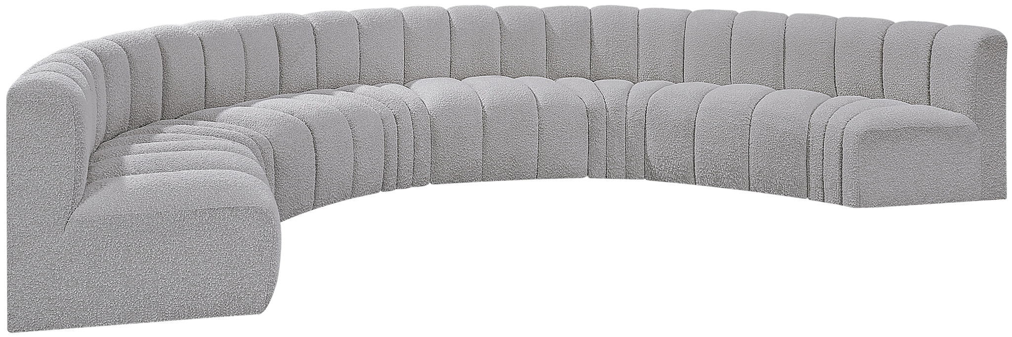 Arc - Boucle Fabric 8 Piece U-Shaped Modular Sofa - Simple Home Plus