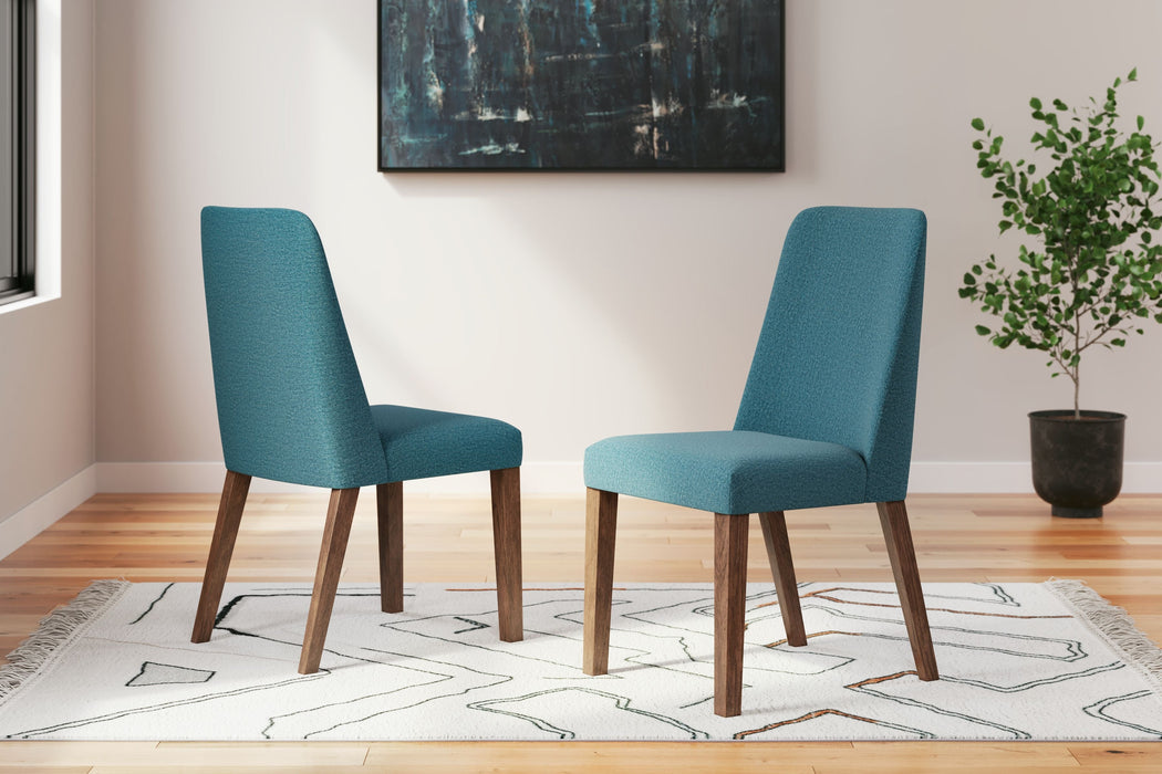 Lyncott - Blue / Brown - Dining Uph Side Chair (Set of 2) - Simple Home Plus