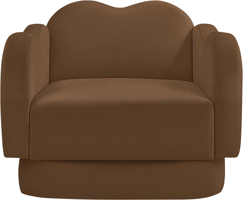 Bloom - Velvet Chair - Saddle - Simple Home Plus