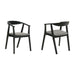 Santana - Wood Dining Chair With Black Frame - Simple Home Plus