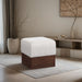 Havre - Ottoman / Stool With Brown Base - Simple Home Plus