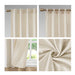 Colt - 95" Room Darkening Rod Pocket/Back Tab Window Panel Pair - Ivory - Simple Home Plus