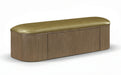 Velden - Upholstered Storage Bench With Stained Brown Base - Simple Home Plus