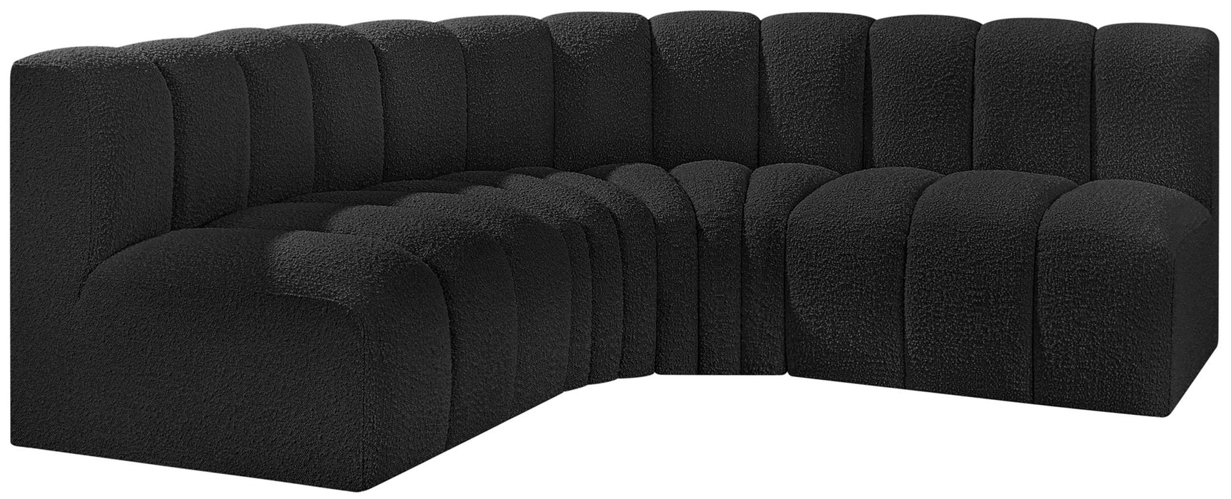 Arc - Boucle Fabric 4 Piece Corner Modular Sofa - Simple Home Plus