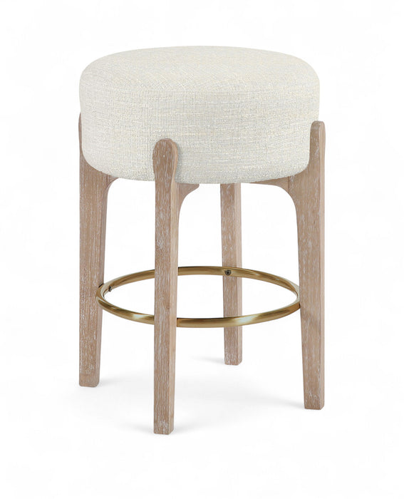 Torino - Backless Counter Stool With Brushed Natural Base (Set of 2) - Simple Home Plus