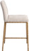 Reeves - Chenille Fabric Upholstered Counter Stool (Set of 2) - Gold Base - Simple Home Plus