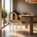 Conrad - Velvet Dining Chair With Natural Legs - Saddle - Simple Home Plus