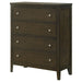 Wilkes - 4-Drawer Chest Of Drawers - Dark Cocoa - Simple Home Plus