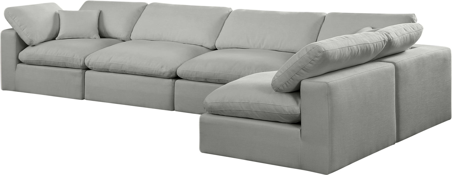 Comfy - 5 Piece Linen Modular Sectional - Simple Home Plus