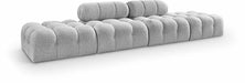 Ames - 4 Piece Boucle Upholstered Modular Sofa With 2 Backless Seats - Simple Home Plus