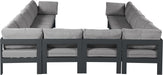 Nizuc - Outdoor Patio 12 Piece Modular Sectional With Gray Frame - Simple Home Plus