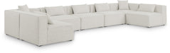 Cube - Linen 7 Piece Modular U-Shaped Sectional - Simple Home Plus