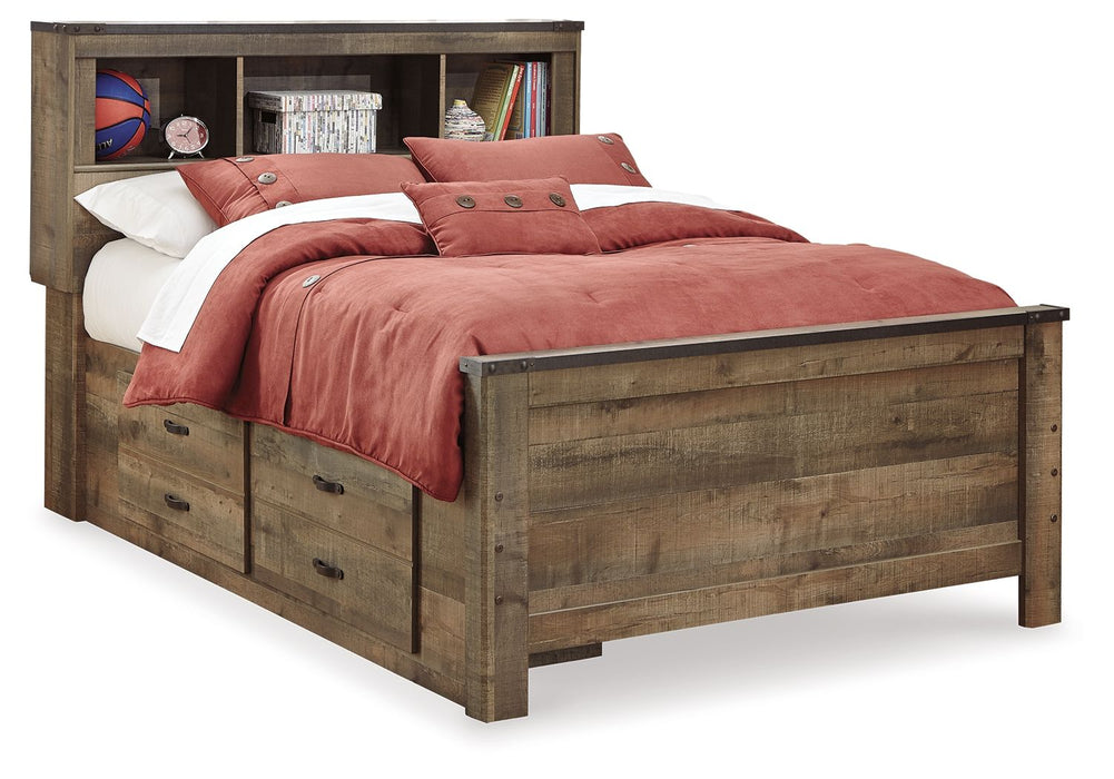 Trinell - Bookcase Storage Bed - Simple Home Plus