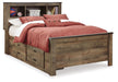 Trinell - Bookcase Storage Bed - Simple Home Plus