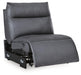 ModZ - Power Armless Recliner With Adjustable Headrest - Blue - Simple Home Plus