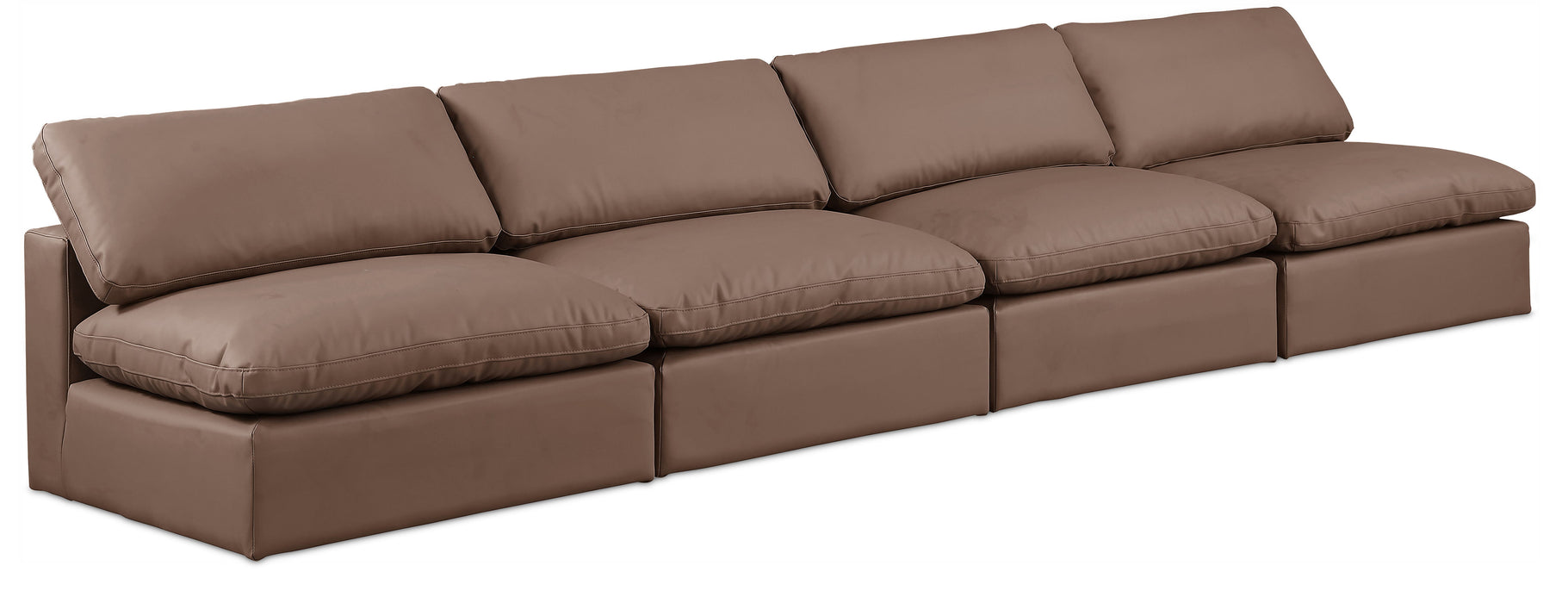 Comfy - Faux Leather Modular Armless Sofa 4 Seats - Simple Home Plus