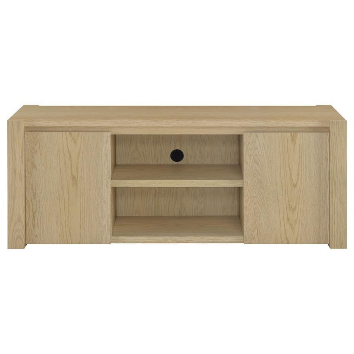 Laurelton - 60" 2-Door TV Stand Media Console - Light Oak - Simple Home Plus