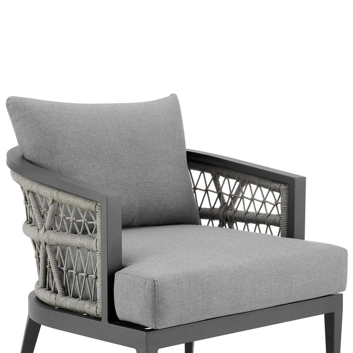 Zella - Outdoor Patio Armchair - Light Gray / Earl Gray - Simple Home Plus