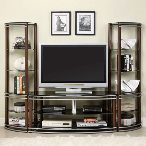 Silver Creek - TV Console - Brown / Silver - Simple Home Plus