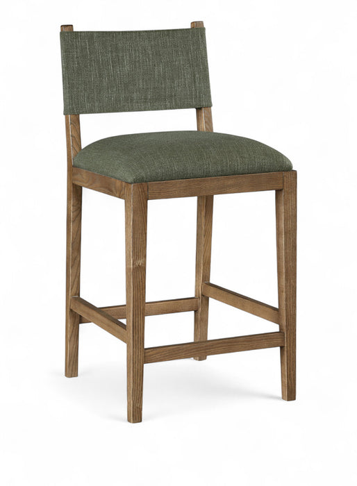 Avon - Linen Textured Performance Fabric Counter Stool - Simple Home Plus