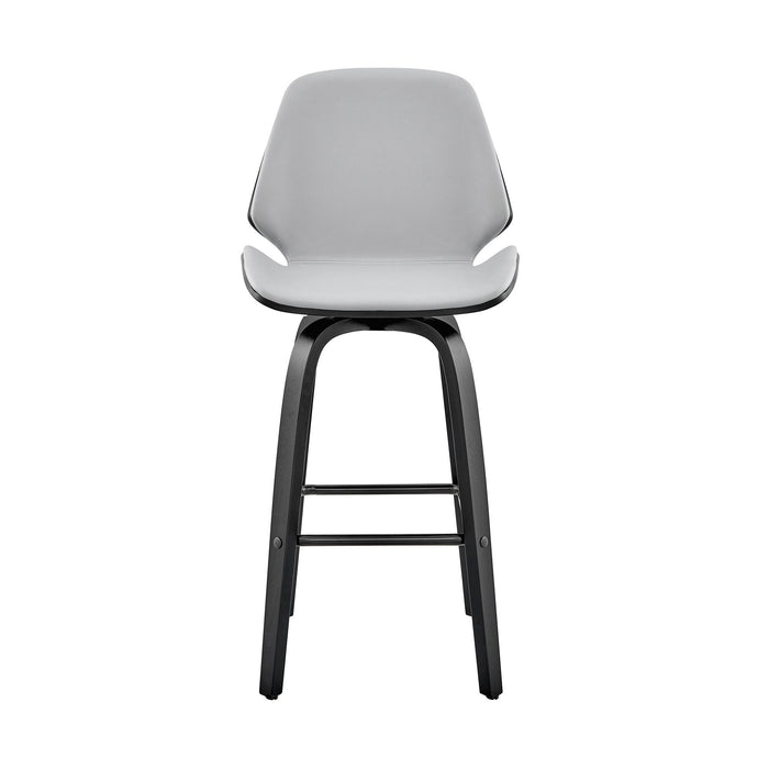 Arabela - 26" Swivel Bar Stool - Gray / Black - Simple Home Plus