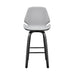 Arabela - 26" Swivel Bar Stool - Gray / Black - Simple Home Plus