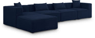 Cube - Linen 5 Piece Modular Sectional With Chaise - Simple Home Plus