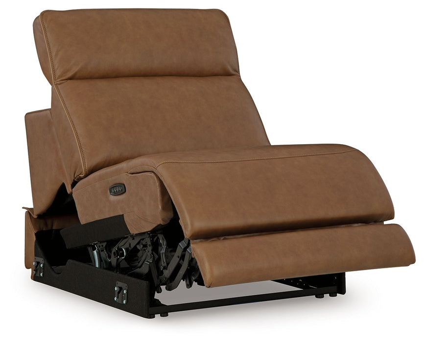 Magic Man - Power Armless Recliner With Adj Headrest - Caramel - Simple Home Plus