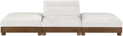 Turin - Chenille Fabric Upholstered Modular Sectional - Cream - Simple Home Plus
