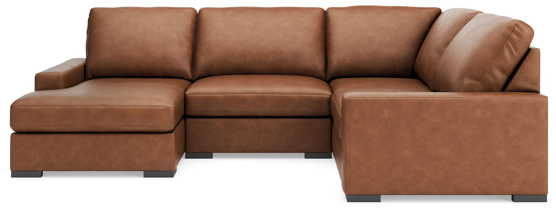 Calden - 4-Piece Sectional With LAF Corner Chaise - Caramel - Simple Home Plus