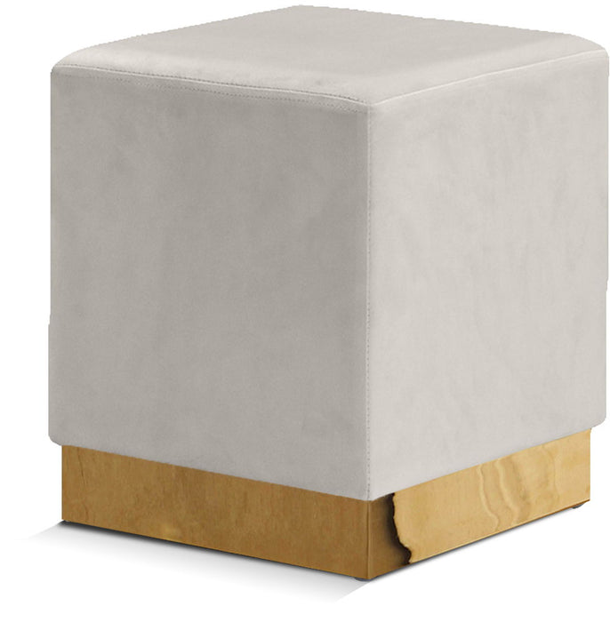 Jax - Stool Ottoman with Gold Base - Simple Home Plus