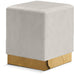 Jax - Stool Ottoman with Gold Base - Simple Home Plus