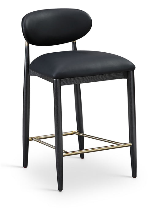 Riccio - Stool - Black And Gold Frame - Simple Home Plus