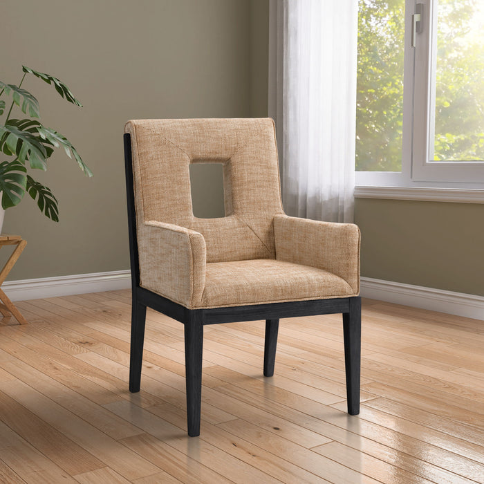 Gwendolyn - Dining Arm Chair With Black Frame - Simple Home Plus