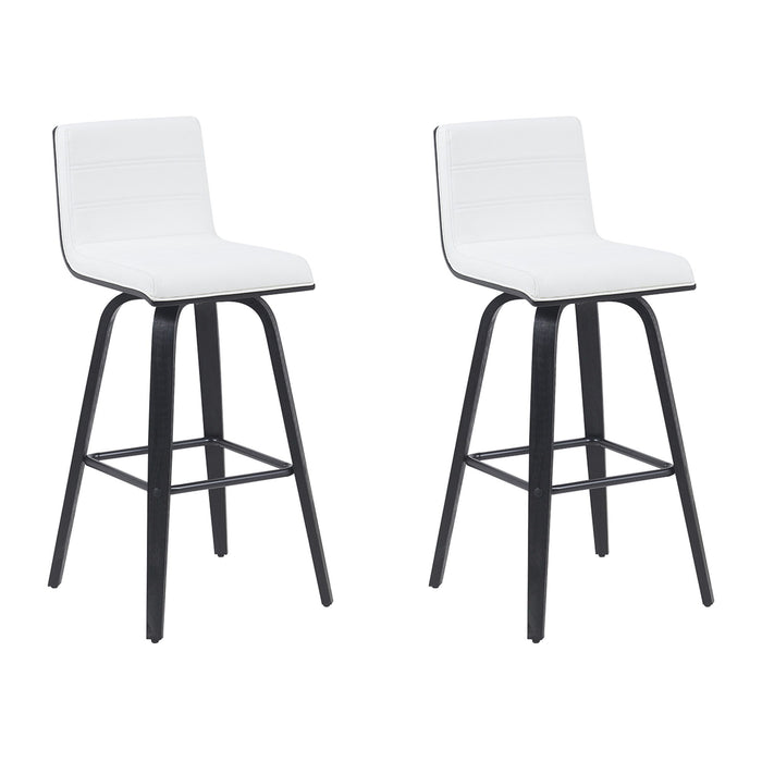 Vienna - Modern Swivel Bar Height Stool - Black Brushed Wood Frame - Simple Home Plus