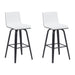 Vienna - Modern Swivel Bar Height Stool - Black Brushed Wood Frame - Simple Home Plus