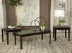 Amaro - 3 Piece Coffee And End Table Set - Dark Brown - Simple Home Plus