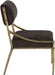 Bastille - Upholstered Dining Side Chair (Set of 2) - Brass Frame - Simple Home Plus