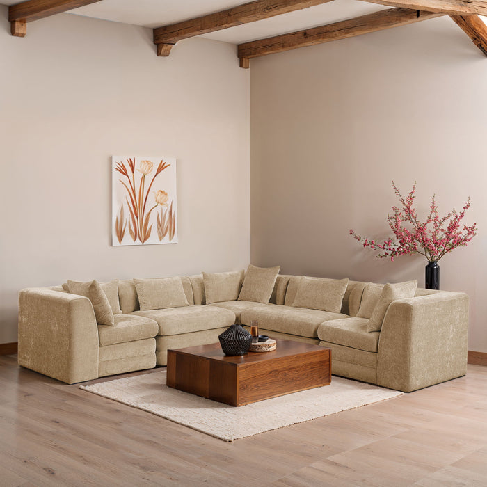 Stellar - 5 Piece Upholstered Modular Sectional - Simple Home Plus