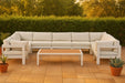 Nizuc - Outdoor Patio 9 Piece Modular Sectional With White Frame - Simple Home Plus