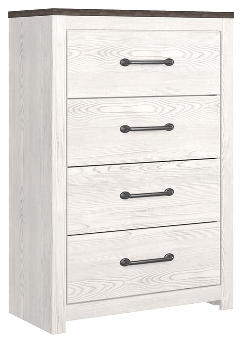Gerridan - White / Gray - Four Drawer Chest - Simple Home Plus
